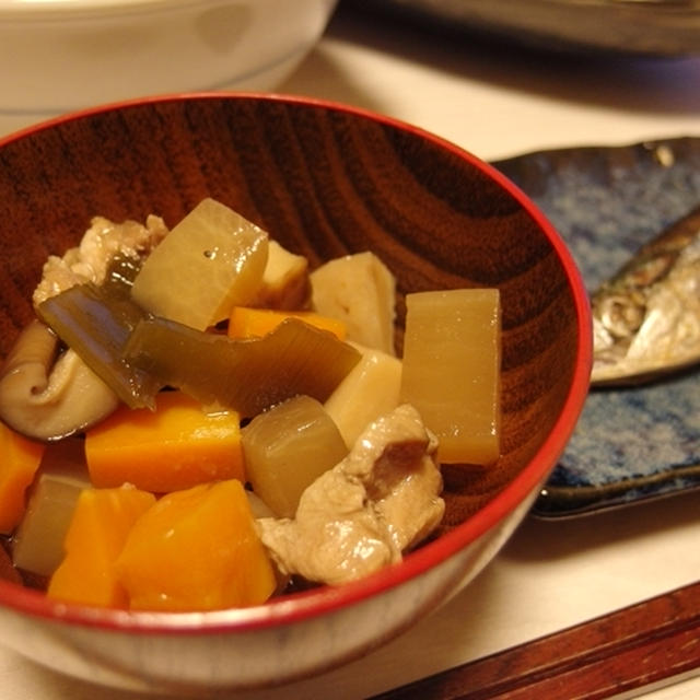 松茸と根菜ののっぺ風