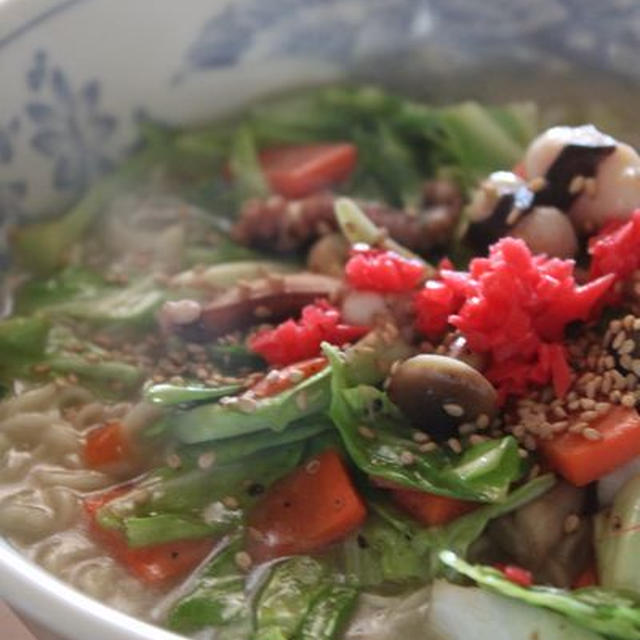 タコとんこつのあんかけラーメン