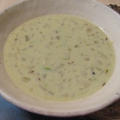 空豆とクミンの豆乳スープ