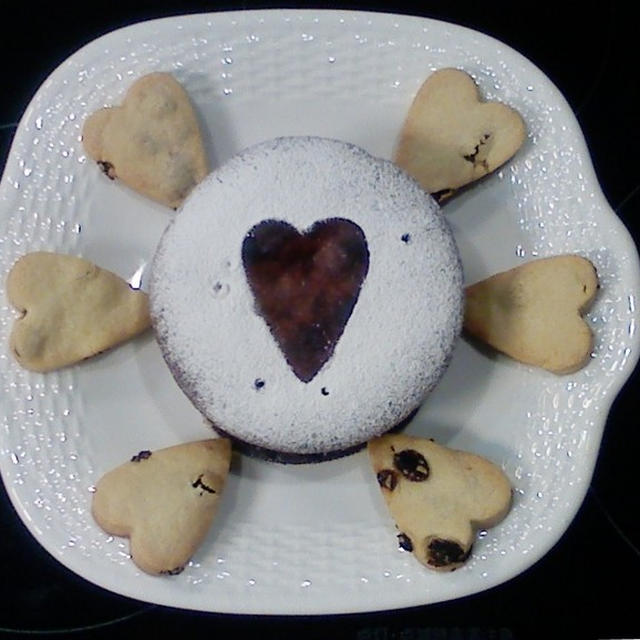 ハートクッキーとガトーショコラのコラボバレンタイン By 小西尚子さん レシピブログ 料理ブログのレシピ満載