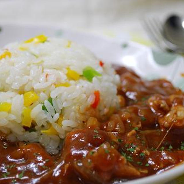 カラフルライスの濃厚ハヤシライス風