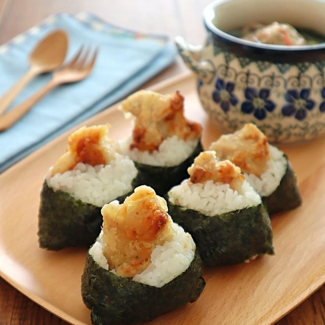 食欲そそる☆ゆずこしょう風味の鶏唐むすび