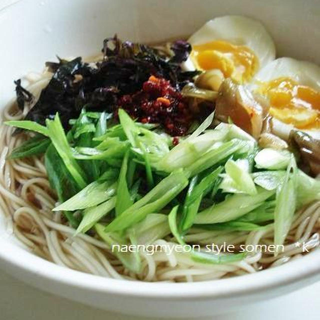 そうめんde冷麺風味＊百日紅