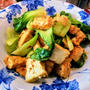 砂だらけのゴルフ場 ～ 厚揚げと青梗菜の回鍋肉風 ～ 砂肝のピリ辛炒め