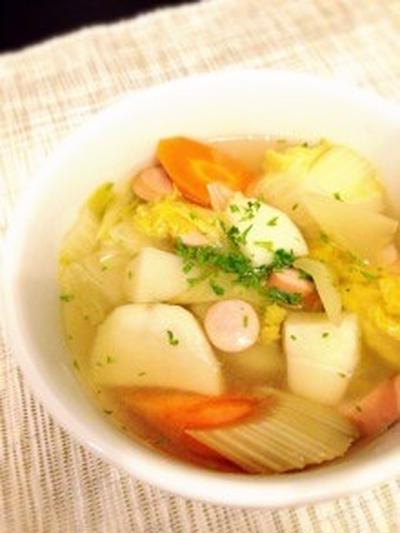野菜たっぷりシンプル絶品コンソメスープ