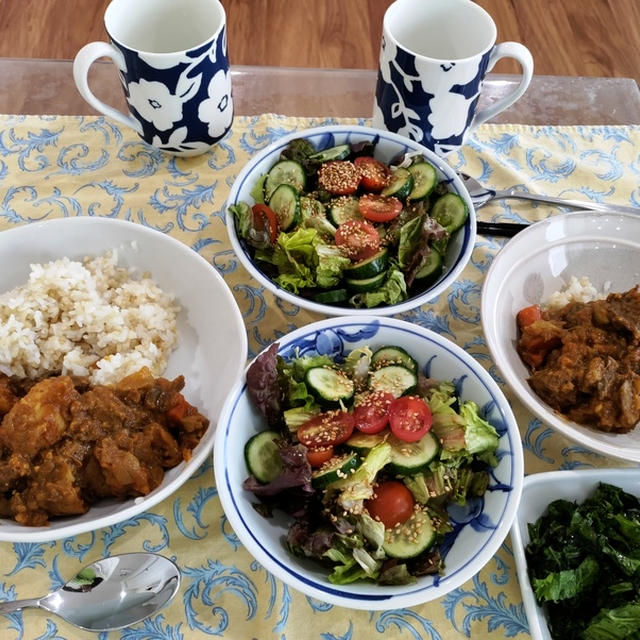 我が家の桜 ～ 残り物のカレーでらくちん夕飯