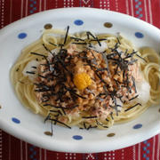 納豆とツナのパスタ