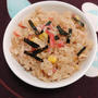 しっかり味で美味しい！カニカマとうすあげとコーン込みご飯  #油揚げ #かやくごはん
