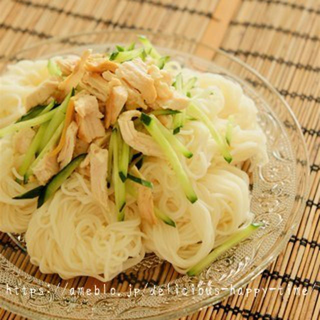 さっぱり鶏チャーシュー和え麺