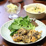 ごまが香ばしい 鶏むね肉の甘辛煮。