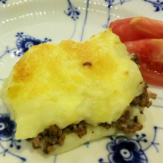 マッシュポテトと牛挽肉のチーズ焼き