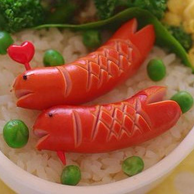 お弁当 鯉のぼりウインナーの作り方 By Akinoichigoさん レシピブログ 料理ブログのレシピ満載