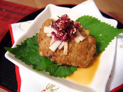 地鶏ミンチと軟骨のふわふわバーグ☆