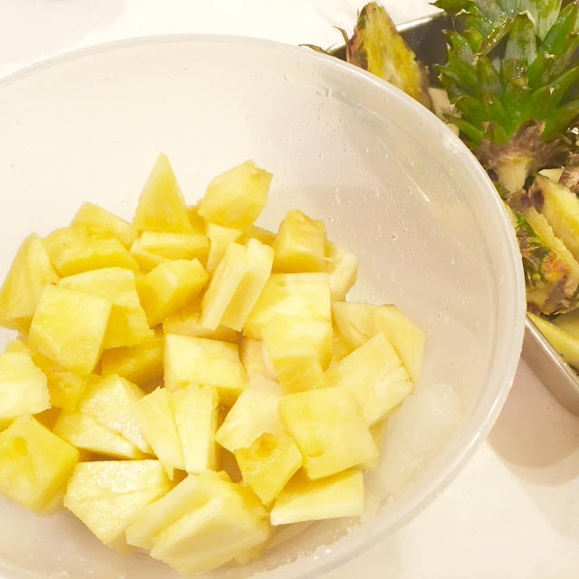 パイナップルの早切り By 美容 抗酸化料理研究家 ときたちさとさん レシピブログ 料理ブログのレシピ満載