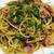 ベーコンと明太高菜の和風パスタ