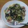 ひじきと白菜とソーセージのペペロンチーノ