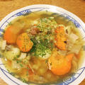 ベーコンと野菜の和風スープ 〜ハロウィンっぽく☆