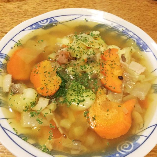 ベーコンと野菜の和風スープ ハロウィンっぽく By 桜子 さん レシピブログ 料理ブログのレシピ満載