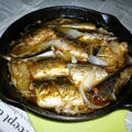 イシスキで秋刀魚のアヒージョ