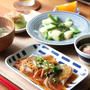 あじの野菜甘酢あんかけ と 春野菜のねぎ塩炒め。新しくできた園芸屋さん。