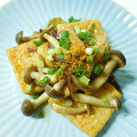 木綿豆腐のきのこソース