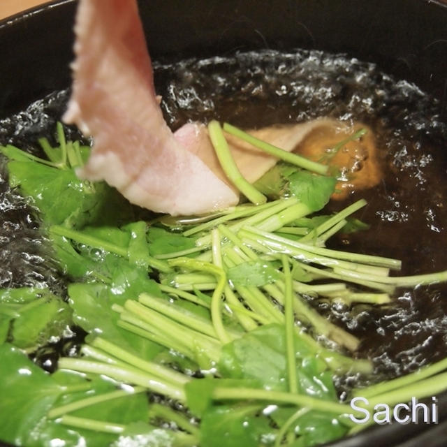 おおいたクッキングアンバサダー｜大分県産水耕せりでせりと豚バラのしゃぶしゃぶ