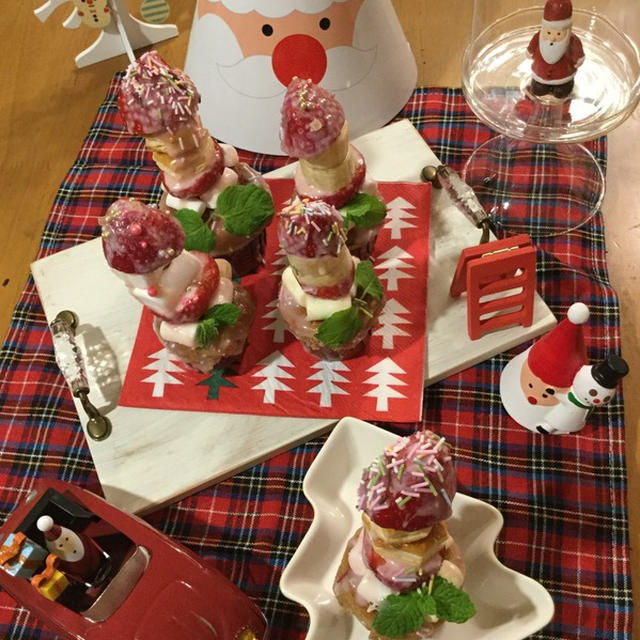 ホットケーキミックスとポッキーで簡単 イチゴツリーのスイーツ菓子 クリスマスパーティーに By Naoguriさん レシピブログ 料理ブログのレシピ満載