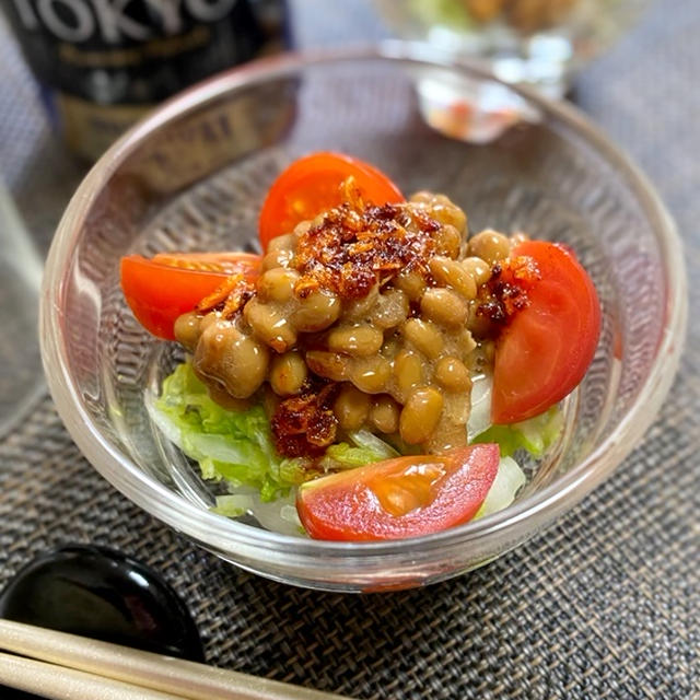 居酒屋お通し風　茨城納豆白菜