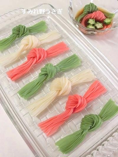 リボンそうめん・おもてなし・七夕・ひなまつり