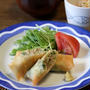 キャベツと豆苗たっぷり春巻き。晩ごはん。