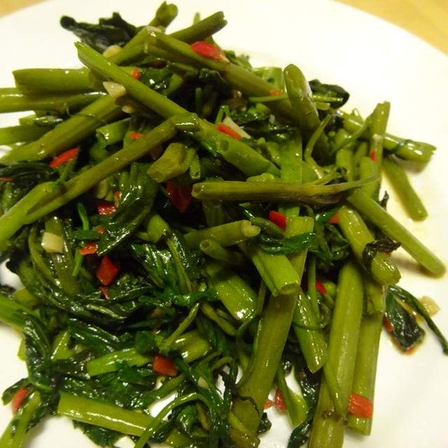 シンガポール料理 空芯菜で作るサンバルカンコン By Atsukoさん レシピブログ 料理ブログのレシピ満載
