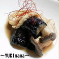 戻し汁で茄子とキノコの揚げ浸しin味噌 by YUKImamaさん
