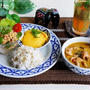 アジアンミックス１本で旅行気分♪　鶏ひき肉でラープ風サラダ