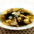 我家の夕食　たっぷり生わかめスープ by kinokoさん