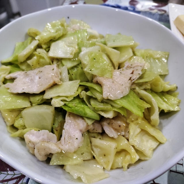 塩漬けした鮭の寒干し作業 ～キャベツと鶏むね肉の塩炒め