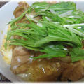 茨城県産　水菜を使って～我が家の親子丼★水菜のせ～