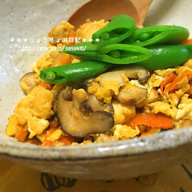 *【recipe】豚肉入り炒り豆腐*