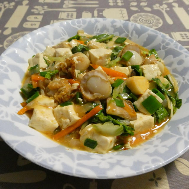 ホタテと豆腐のスープ煮
