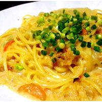 かき揚げクリームパスタ