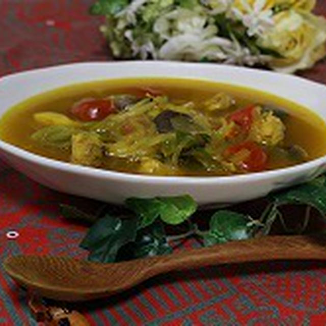 チキンと夏野菜たっぷりのスープカレー