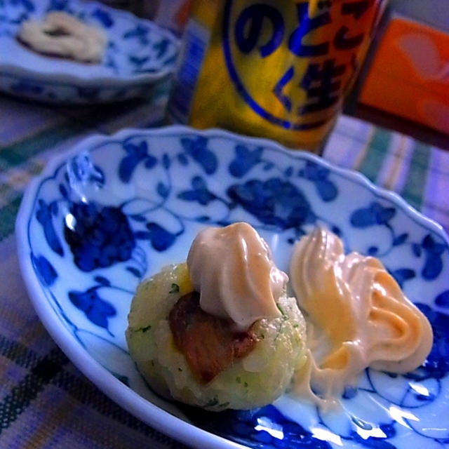 簡単焼き豚ごはんボール♪ de のどごし＜生＞