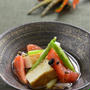 <焼き厚揚げとお豆さんと彩り野菜和え>