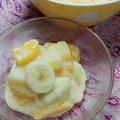 カスタードクリームとバナナの簡単おやつ
