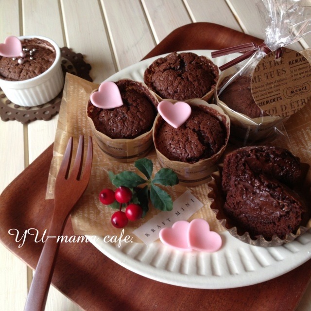 フォンダンショコラカップケーキ バレンタインに 切なすぎるやろ By 松本 有美 ゆーママ さん レシピブログ 料理ブログのレシピ満載