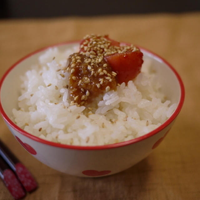 生しょうゆ糀と明太子のごはん