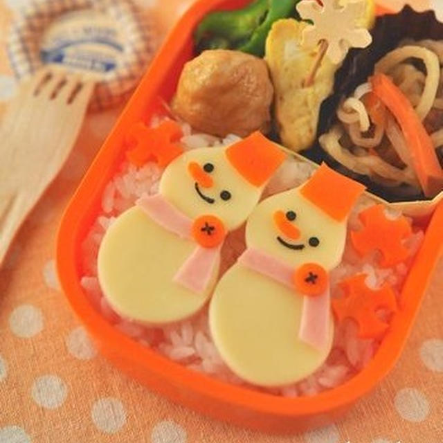 型抜き雪だるまのお弁当 By Akinoichigoさん レシピブログ 料理ブログのレシピ満載