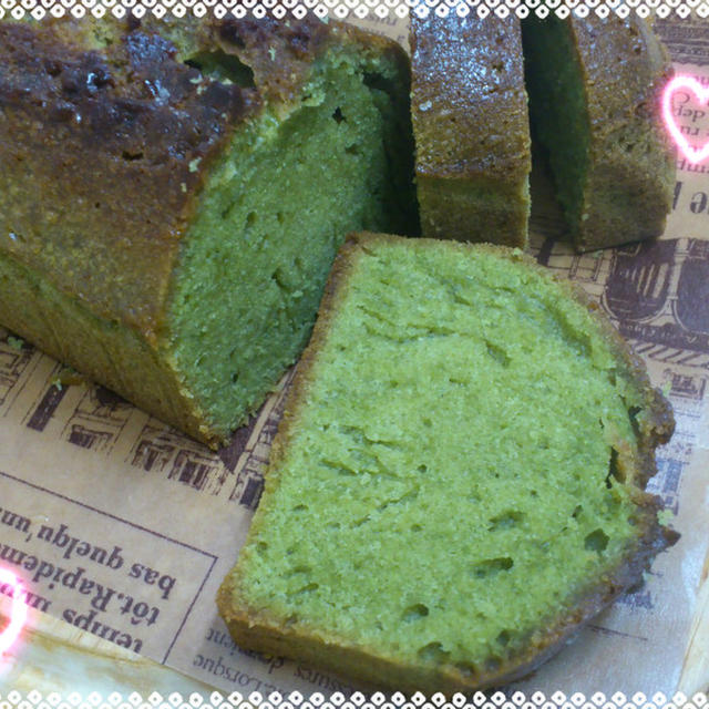 はちみつ風味の青汁パウンドケーキ By つぶあんさん レシピブログ 料理ブログのレシピ満載