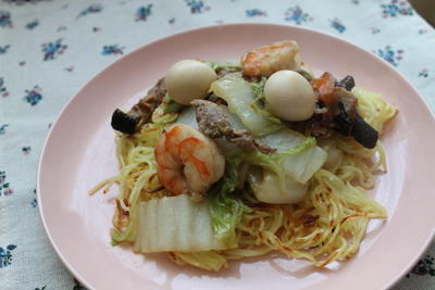 塩焼きそばで！簡単あんかけ焼きそば風