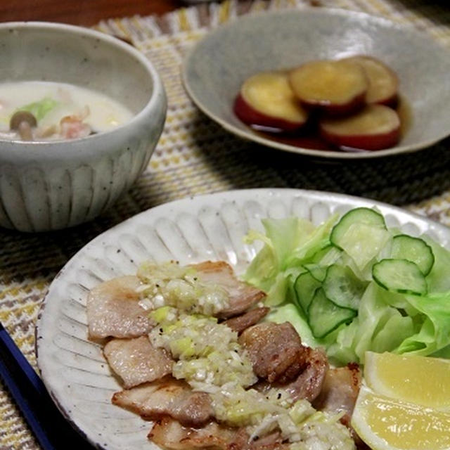 豚肉のねぎ塩レモン。（おおいたクッキングアンバサダー）