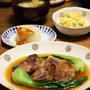ゆで豚とチンゲン菜の中華あん。晩ごはん。
